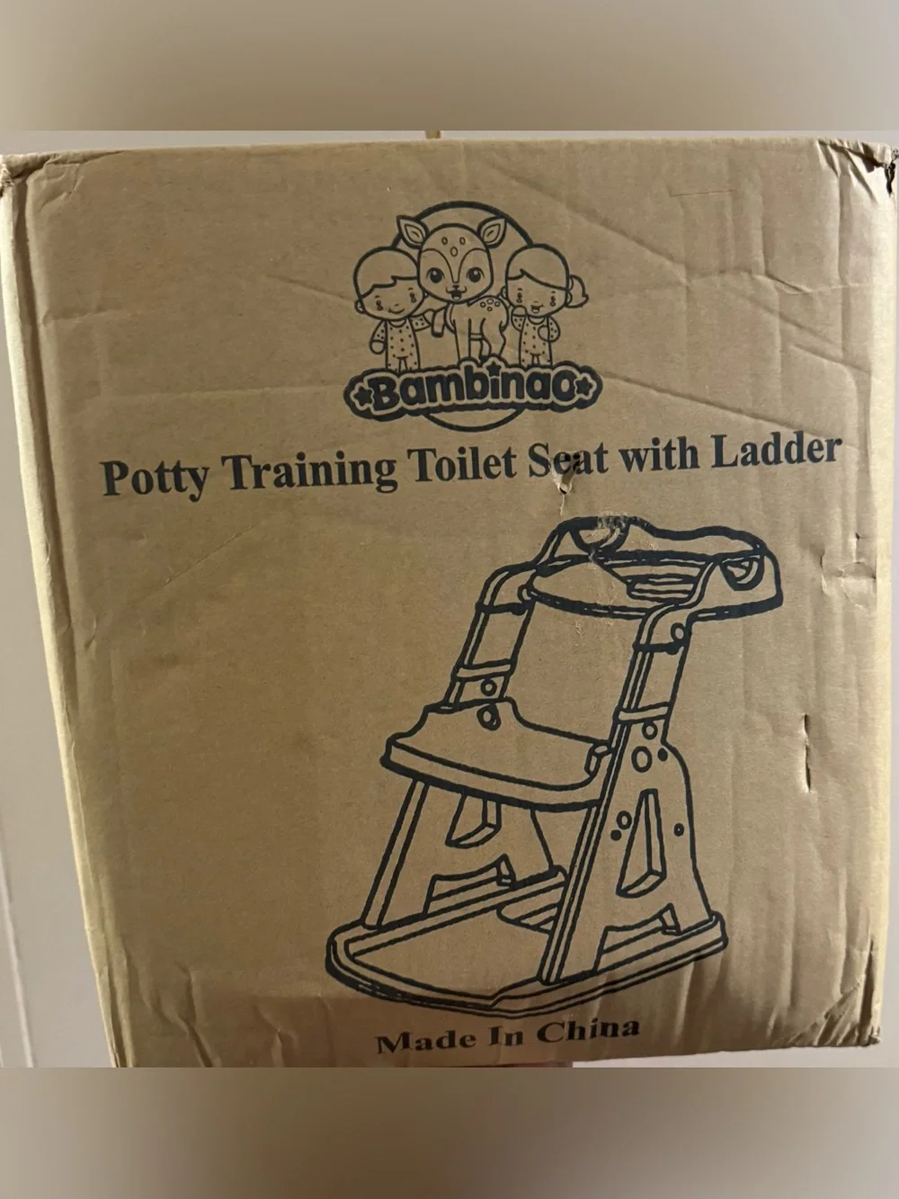 Bambinao Potty Training Toilet Seat with Ladder Blue & Yellow New in Box